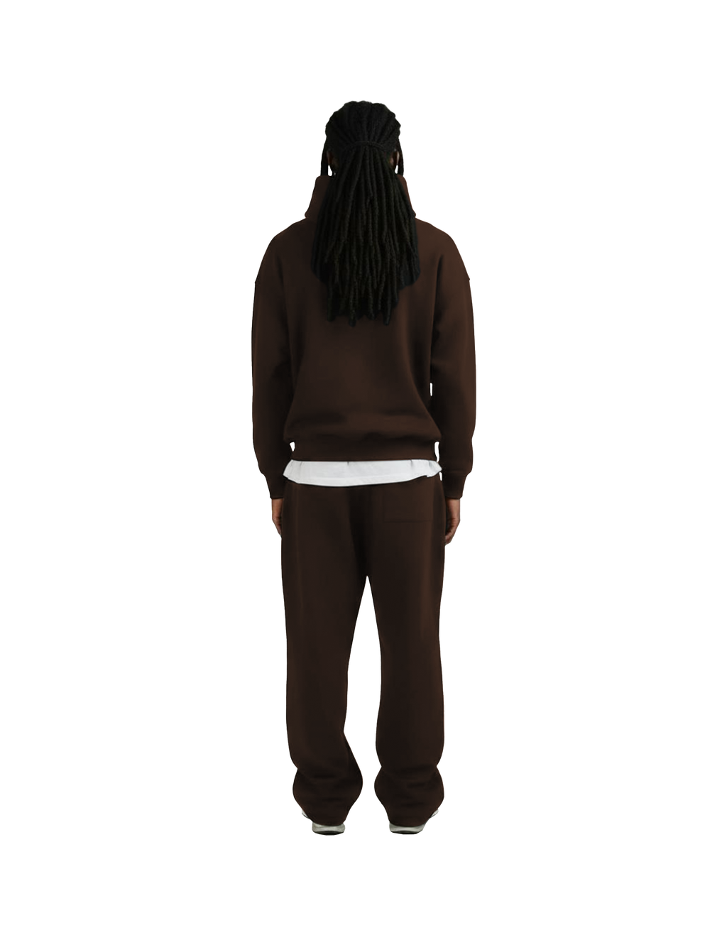 Drop Shoulder Hoodie (Brown)