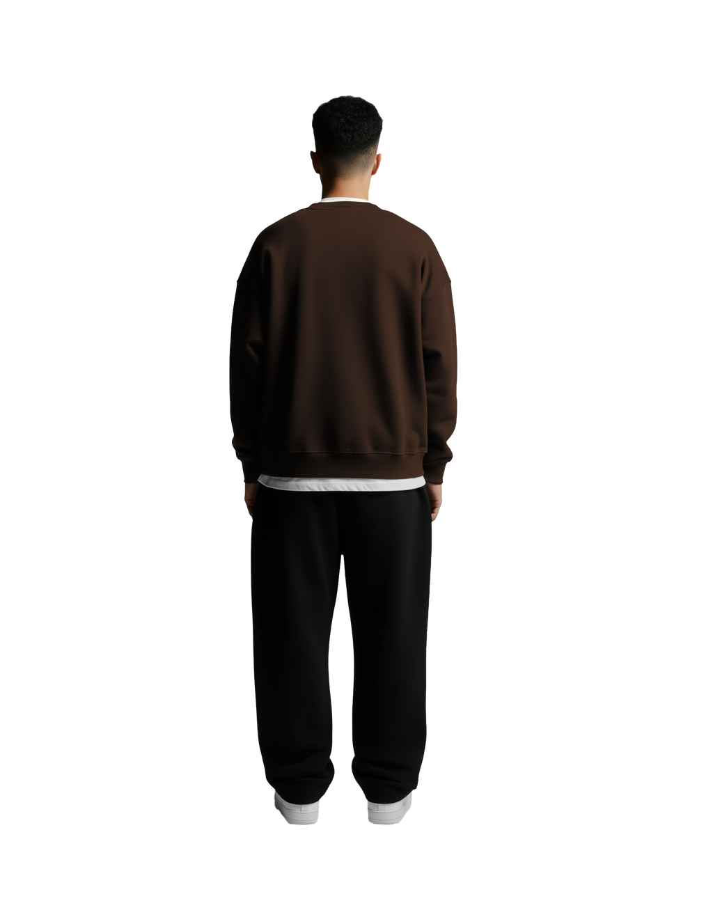 Drop Shoulder Crewneck (Brown)