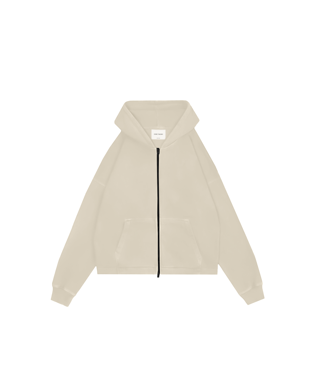 Cropped Zip Up (Beige)