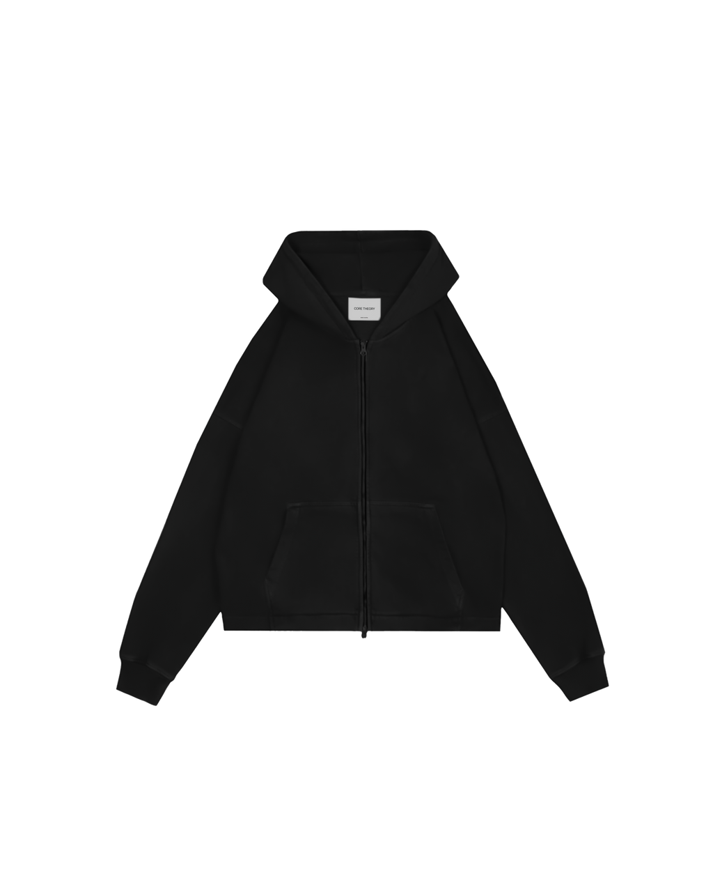 Cropped Zip Up (Black)
