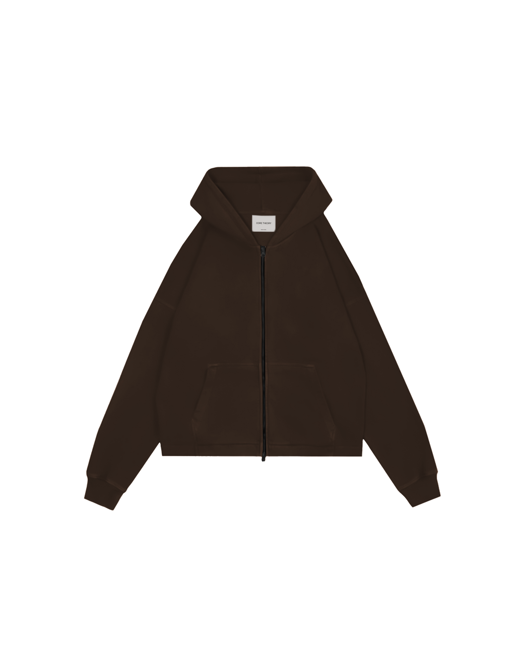 Cropped Zip Up (Brown)