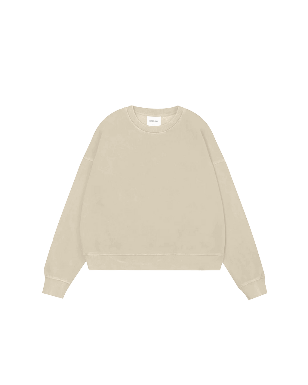 Cropped Crewneck (Beige)