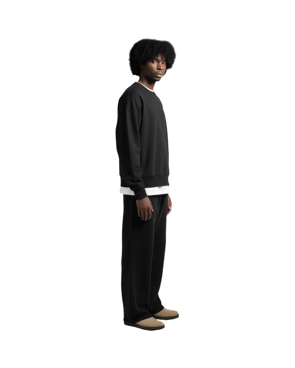 Cropped Crewneck (Black)