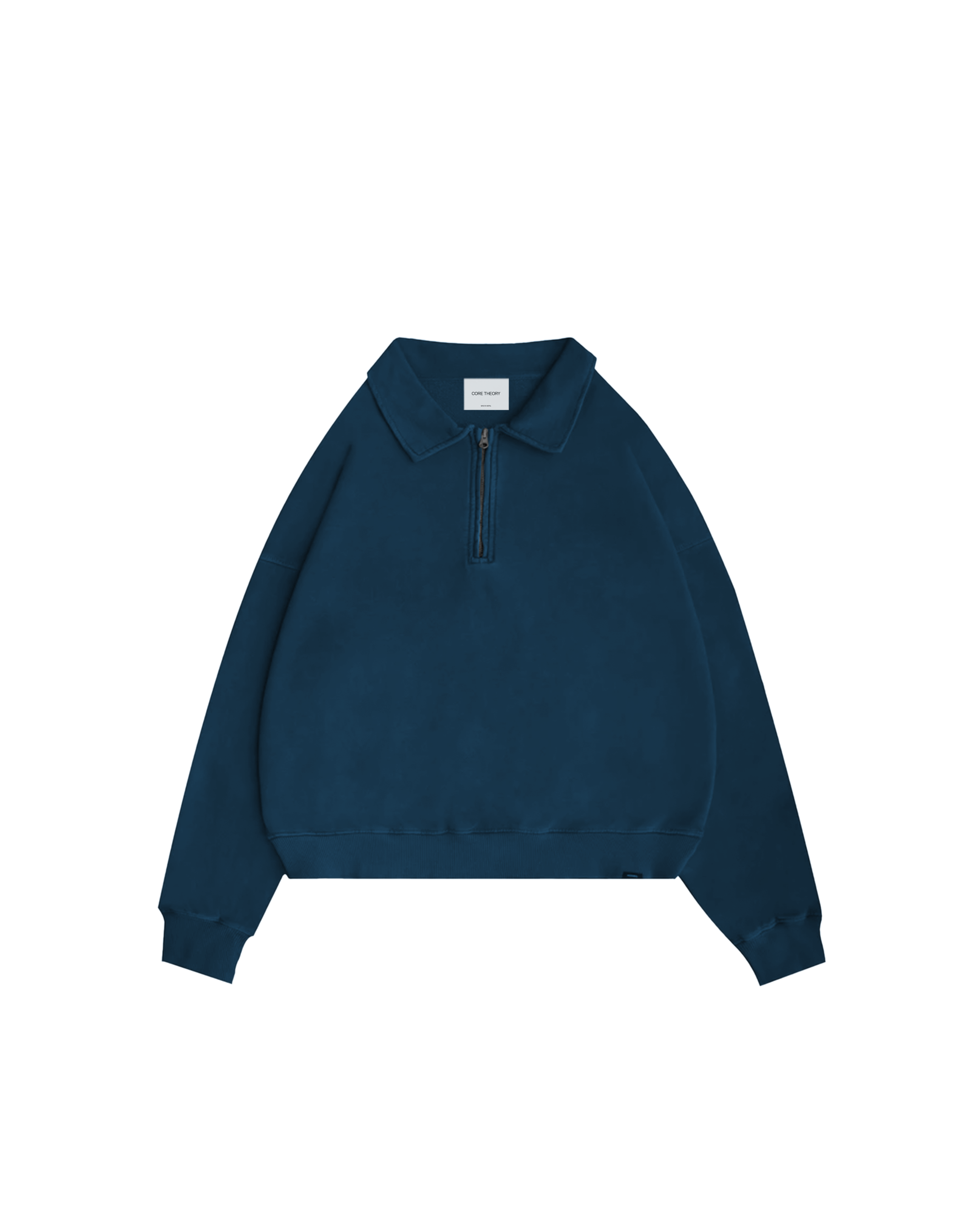 Cropped 1/4 Zip (Blue)