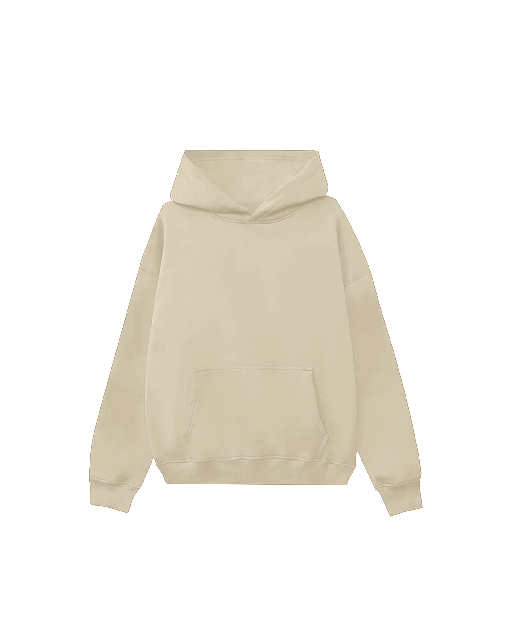 Drop Shoulder Hoodie (Beige)