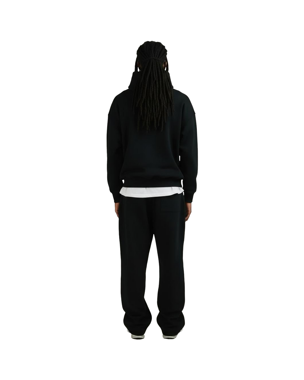 Drop Shoulder Hoodie (Black)