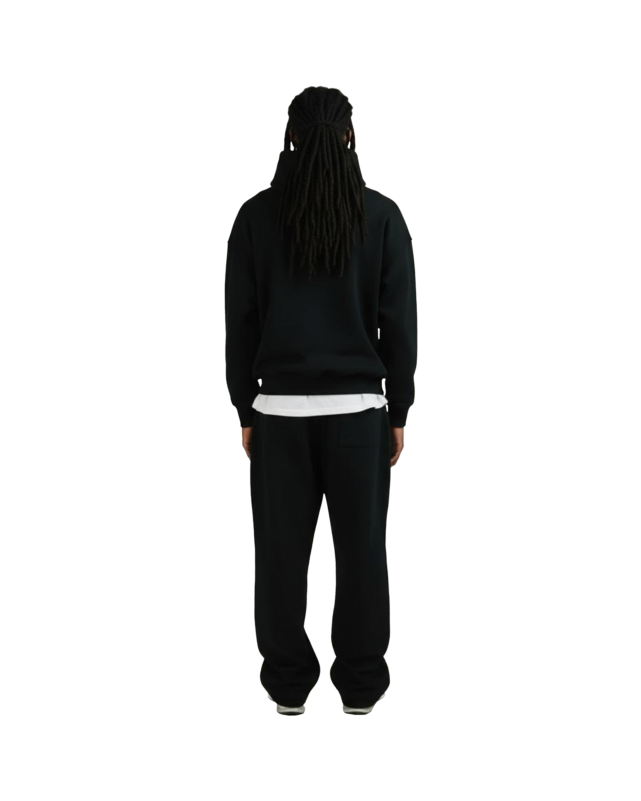 Drop Shoulder Hoodie (Black)