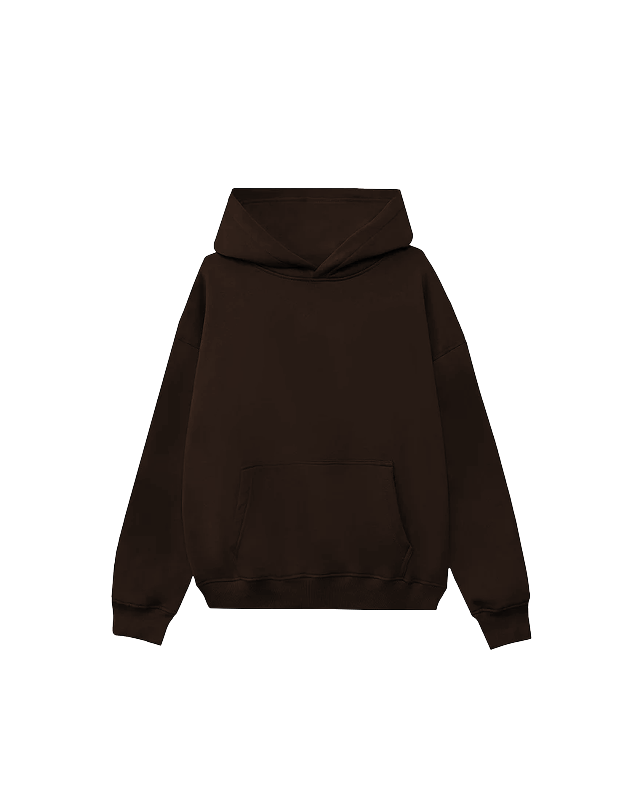 Drop Shoulder Hoodie (Brown)