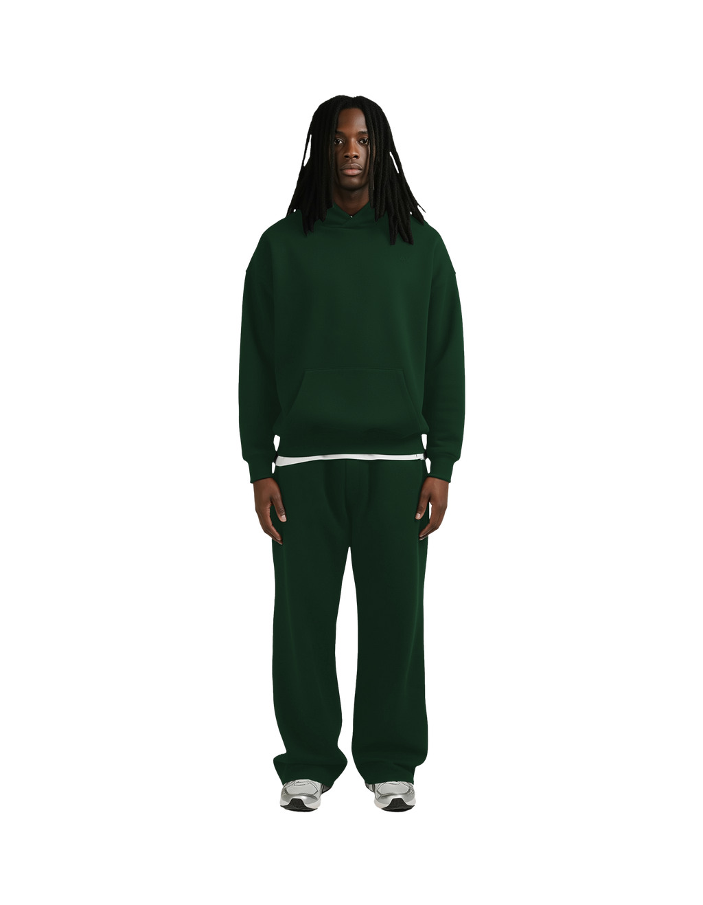 Drop Shoulder Hoodie (Green)