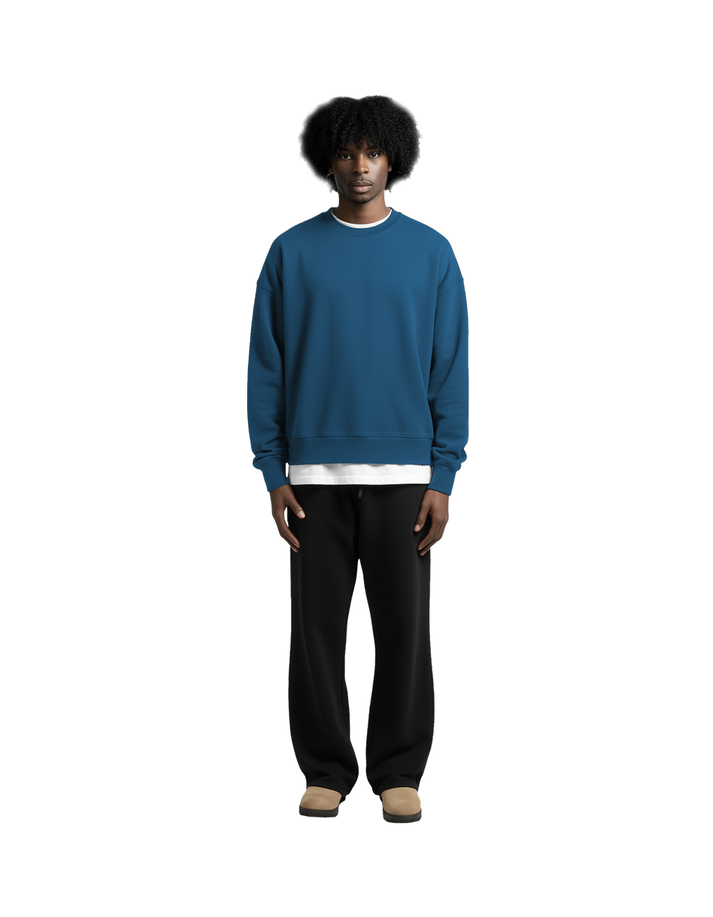 Cropped Crewneck (Blue)
