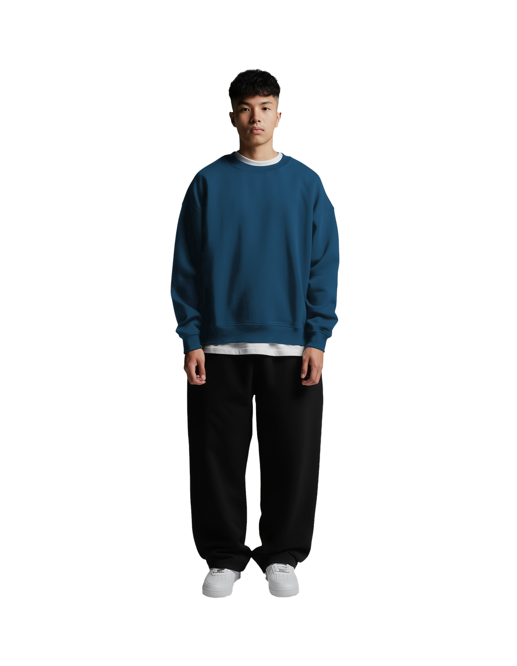 Drop Shoulder Crewneck (Blue)