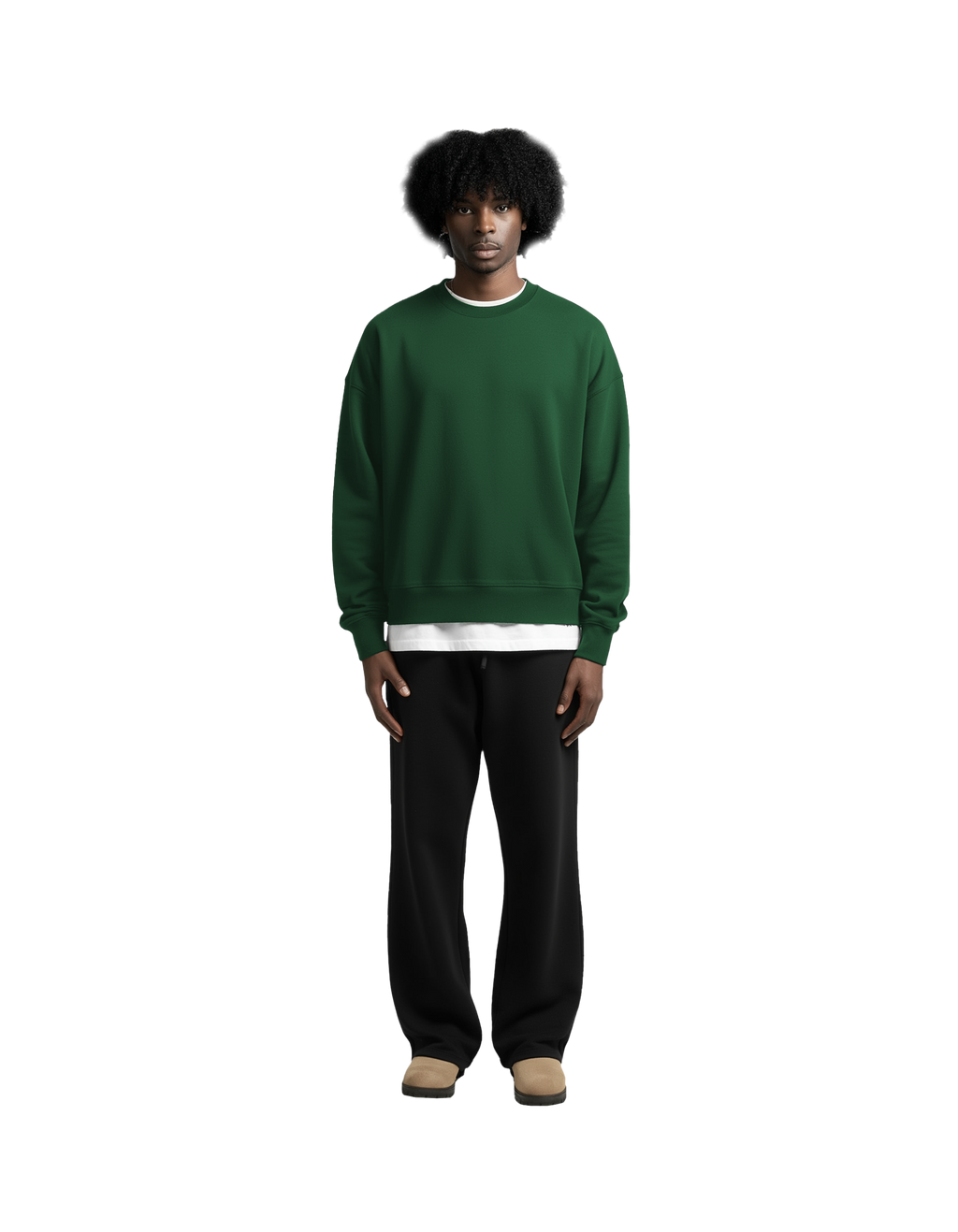 Cropped Crewneck (Green)