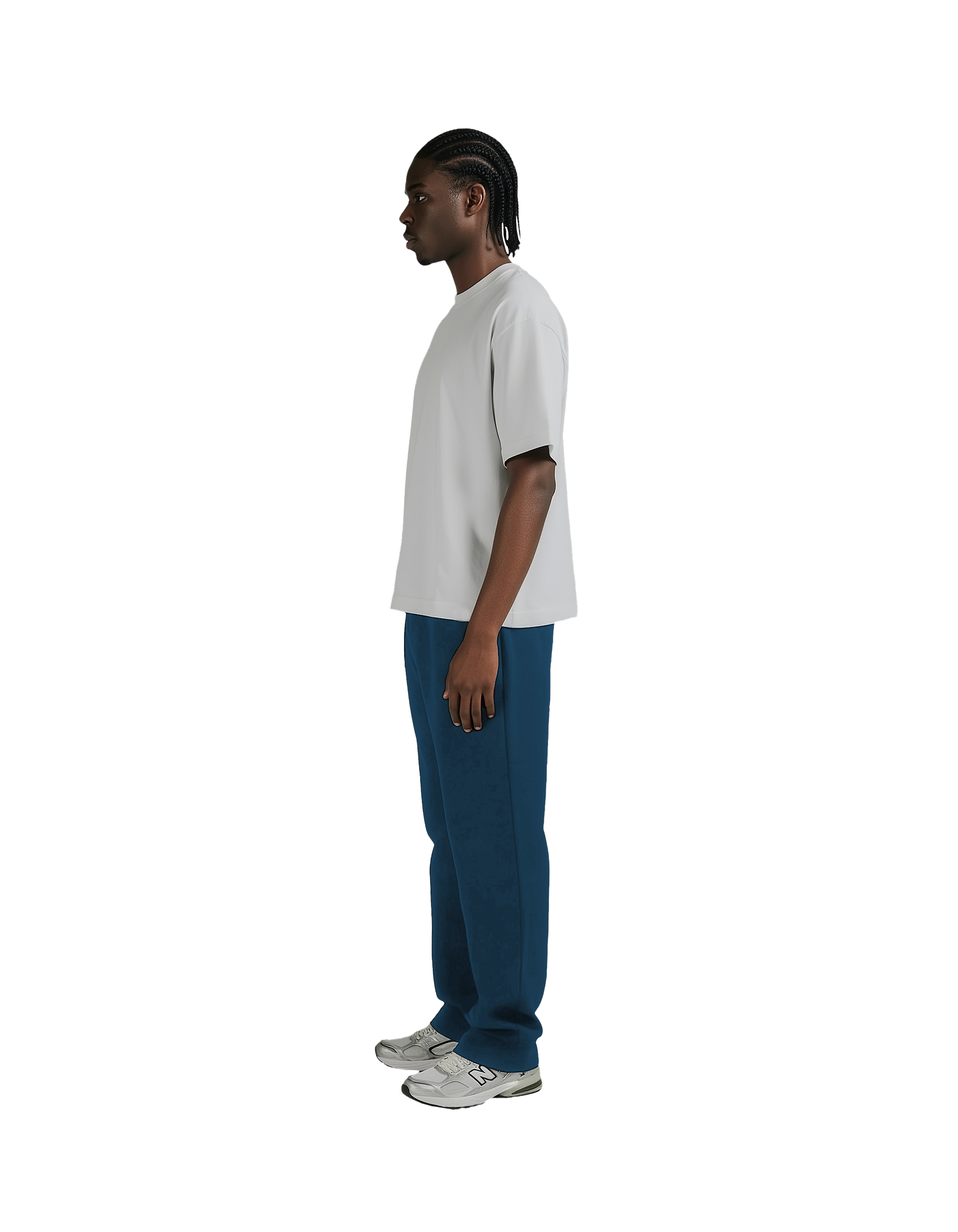 Open Bottom Sweatpant (Blue)