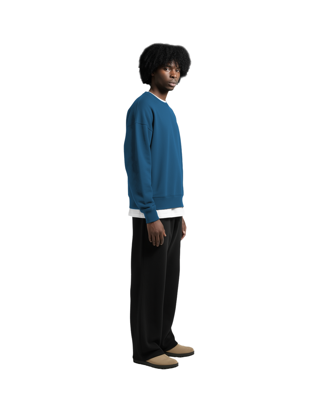 Cropped Crewneck (Blue)