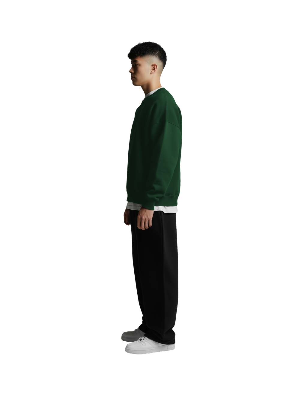 Drop Shoulder Crewneck (Green)