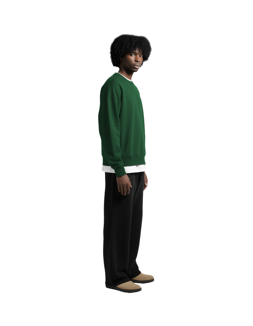 Cropped Crewneck (Green)